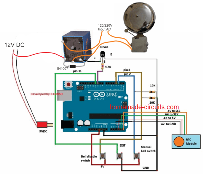 Arduino Automated Bell System
